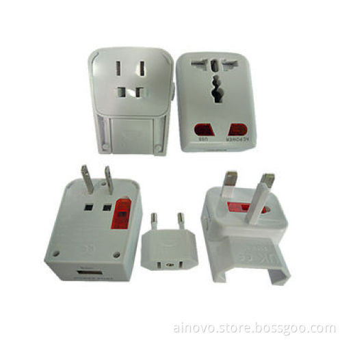 Multiple Adapter, UK/US/AUS/EU Type Plugs, Used in 150 Countries, for iPhone, Tablet PCNew